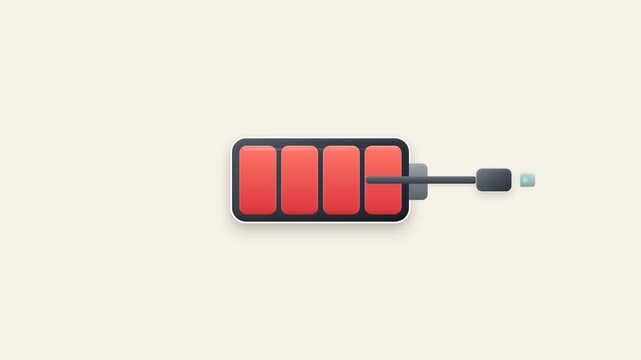Battery charging process and energy power full status indicator
