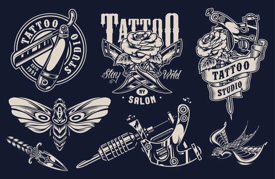 A collection of tattoo designs
