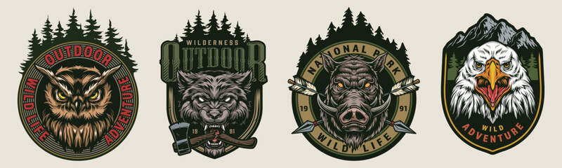 Fototapeta premium Wildlife patches on display