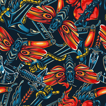 Colorful tattoo design