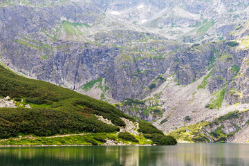 Majestic Tatra Peaks Above Lake © Jorens