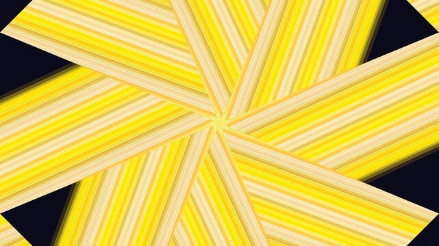 Vibrant Yellow Geometric Sunburst Pattern Featuring Radial Stripes and Abstract Energy Design