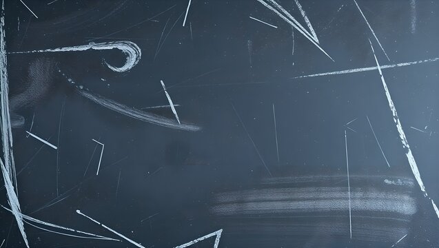 Weathered Black Chalkboard Texture with Chalk Dust Smudges and Scratches