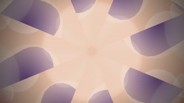 Abstract Geometric Kaleidoscope Pattern With Soft Gradient Tones and Symmetrical Radial Shapes