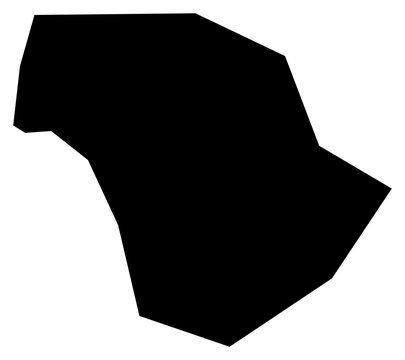 A contour map of Aimeliik State. Palauan state silhouette