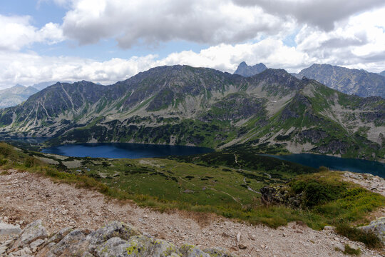 Glacial Lakes in Valley of Five Lakes Tatra Mountains