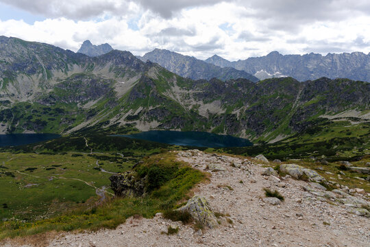Rocky Hiking Trail Overlooking Tatra Mountain Valley