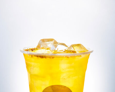 Orange juice iced drink