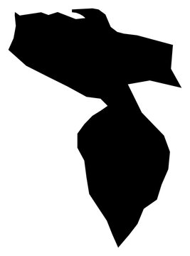 A contour map of Hato Mayor Province. Dominican province silhouette