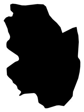 A contour map of Moraz&aacute;n Department. Salvadoran department silhouette