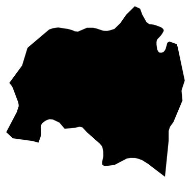 A contour map of Solol&aacute; Department. Guatemalan department silhouette