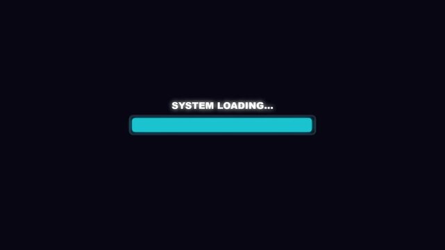 System Loading Progress Bar UI Motion Graphic