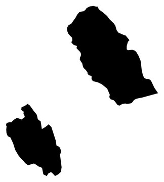 A contour map of Embera-Wounaan Comarca. Panamanian indigenous territory silhouette