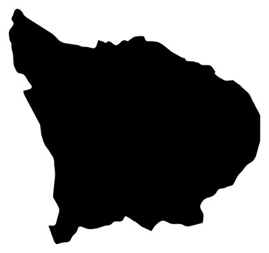 A contour map of Apur&iacute;mac Department. Peruvian department silhouette