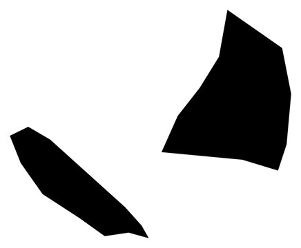 A contour map of Callao Department. Peruvian department silhouette
