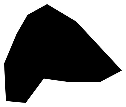 A contour map of Saint Mary Cayon Parish. Kittitian and Nevisian parish silhouette