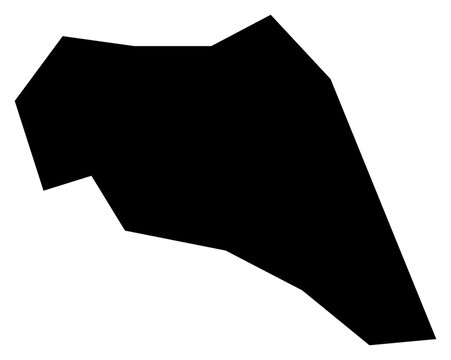 A contour map of Saint Peter Basseterre Parish. Kittitian and Nevisian parish silhouette