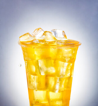 Orange juice iced drink