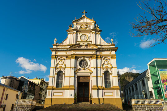 Antonio Prado, Brazil - July 24th 2025: Sagrado Cora&ccedil;&atilde;o de Jesus Parish, main church in Ant&ocirc;nio Prado, a historic landmark of the city