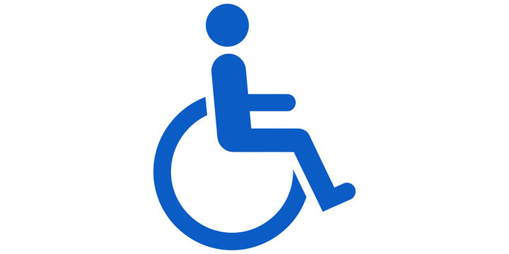 wheelchair accessibility symbol icon isolated on transparent background