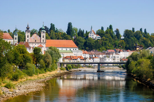 Steyr Cityscape, a Statutory City in the Austrian State of Upper Austria.