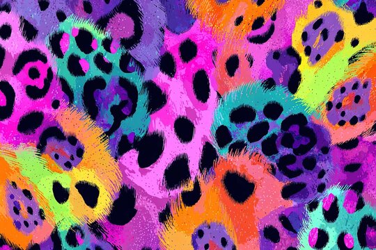 abstract animal print wallpaper with bright colors