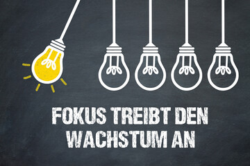 Fototapeta premium Fokus treibt den Wachstum an 
