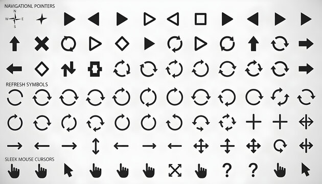 Arrows and arrows vector set