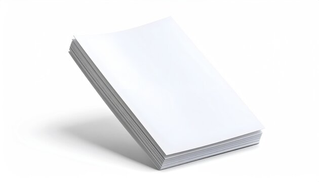 Stacked white paper sheets, cleanly presented on a white background