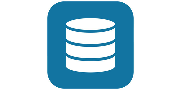 database storage system information icon isolated on transparent background