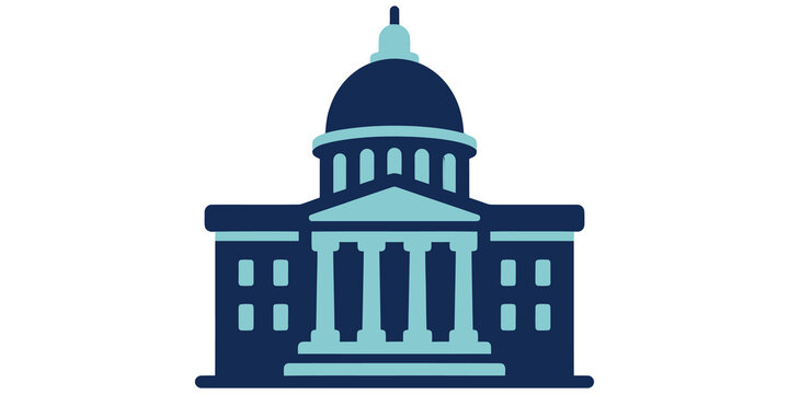 Government building capitol courthouse architecture law authority isolated on transparent background