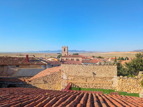 small rural village church Spain