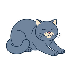 Cute cartoon cat stretchi © Kuro