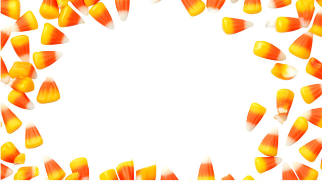 Halloween candy corn border frame