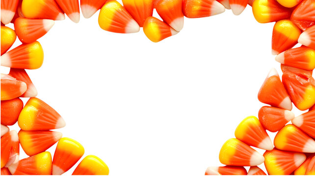 Candy corn border frame festive