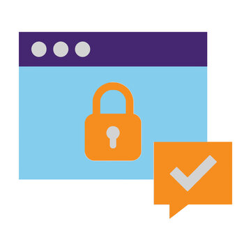 Secure website with padlock icon and verified checkmark on screen