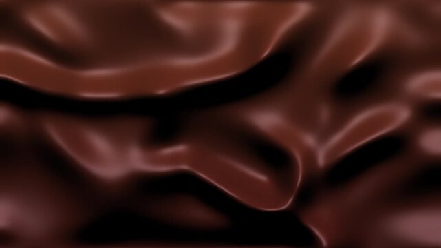 Melted chocolate flowing making waves background