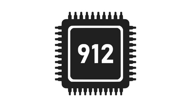 Computer processor CPU icon with 912 label.
