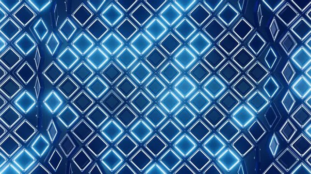 Looped 3d spinning blue gems background animation	