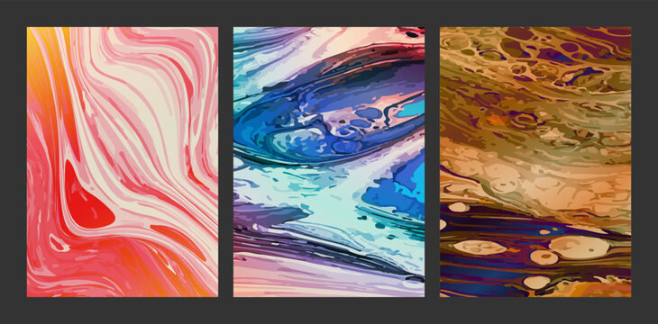 Colored marble pattern. The texture of cracks on the surface. The illusion of liquid art. Interior design, paintings, covers and creative ideas