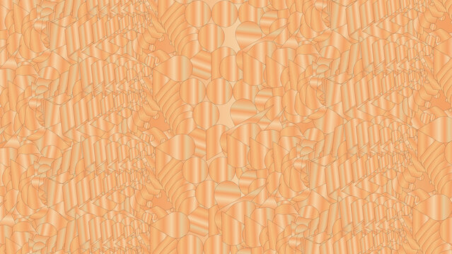 Abstract peach background, with repeating geometric, circle and striped, pattern texture