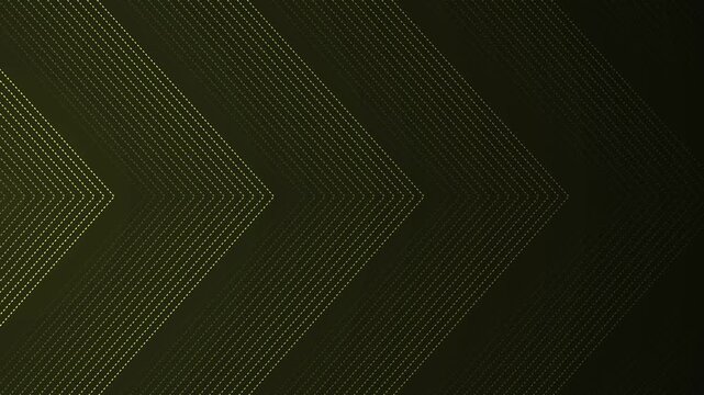 Dark abstract background with dotted chevron arrows pointing right, geometric pattern and gradient background animation