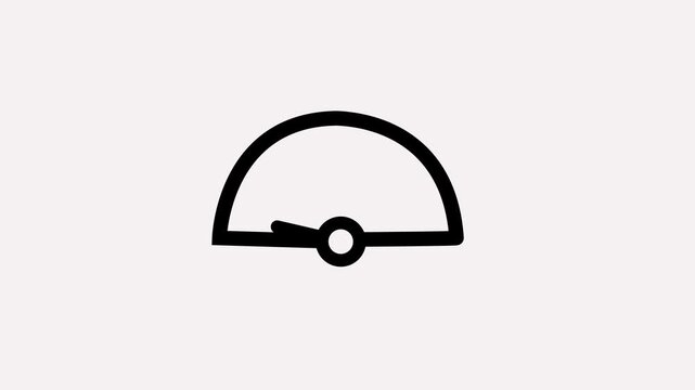 speed meter animation, speed test. Technical analysis meter icon abstract. Speedometer icon animation.