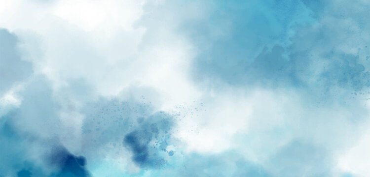 Abstract watercolor art background template. blue watercolor backdrop empty space for text, banner, presentation or product display graphic design