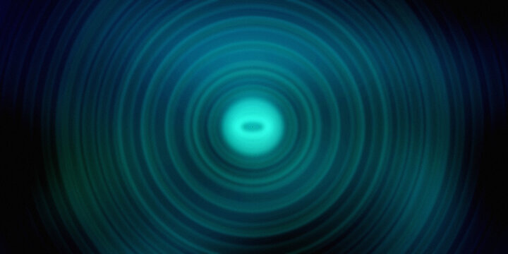 Abstract blue concentric circles create hypnotic visual effect with light in center.