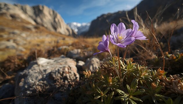 spring flowers in the mountains