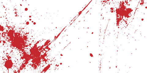 Abstract red ink splatter and grunge scratch texture background for horror or artistic vector illustration design. © Design House