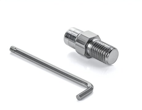 Stainless Steel Threaded Stud Bolt with L-Shaped Hex Key Allen Wrench Tool