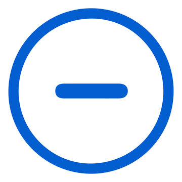 Blue circle minus sign icon vector illustration