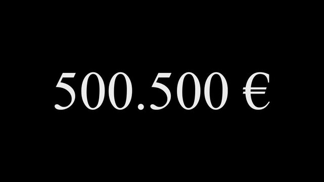 Animated large currency counter with financial number display on dark background for business and finance projects